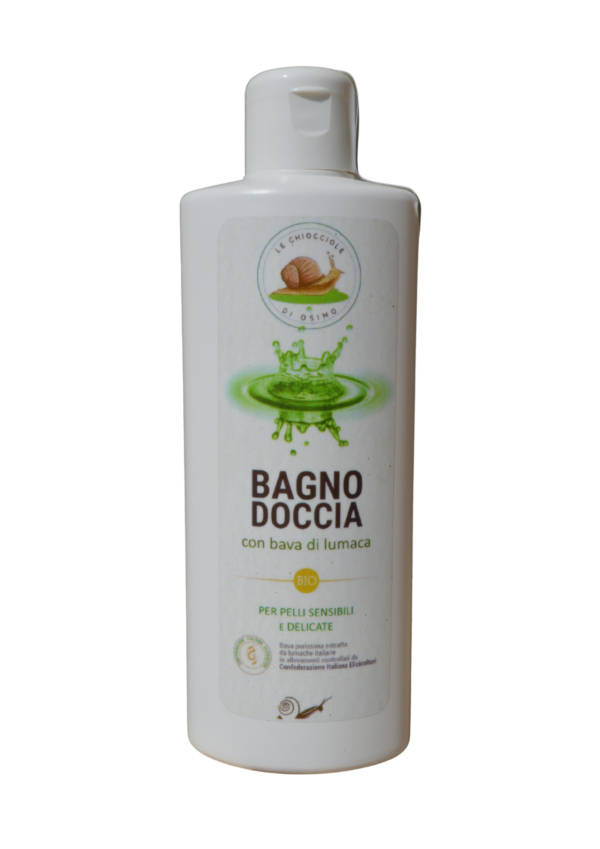 Bagno doccia con bava di lumaca, aloe vera, calendula e olio extravergine d’oliva idratante e purificante