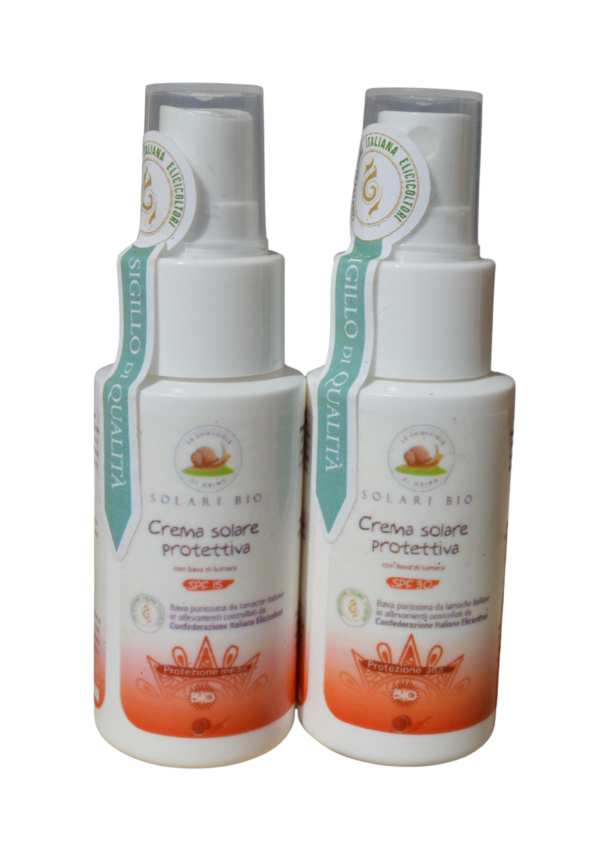 Crema solare spray BIO con bava di lumaca protezione UVA UVB