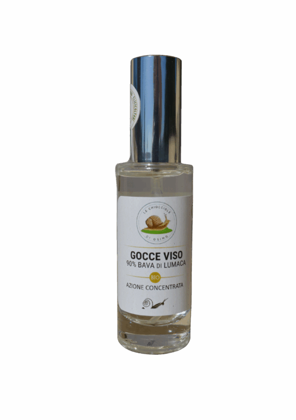 Gocce viso con bava di lumaca 90%, antiossidante e rigenerante per pelle elastica e anti-age