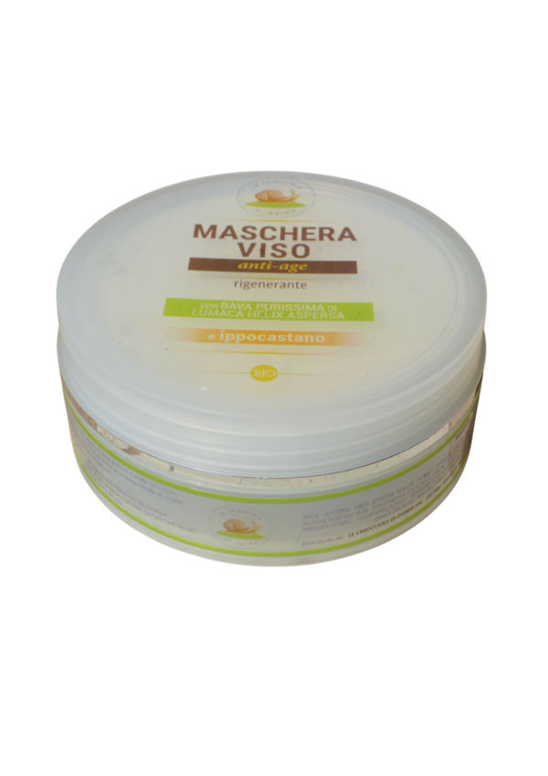 Maschera viso con bava di lumaca rigenerante e antiage per pelle tonica e levigata