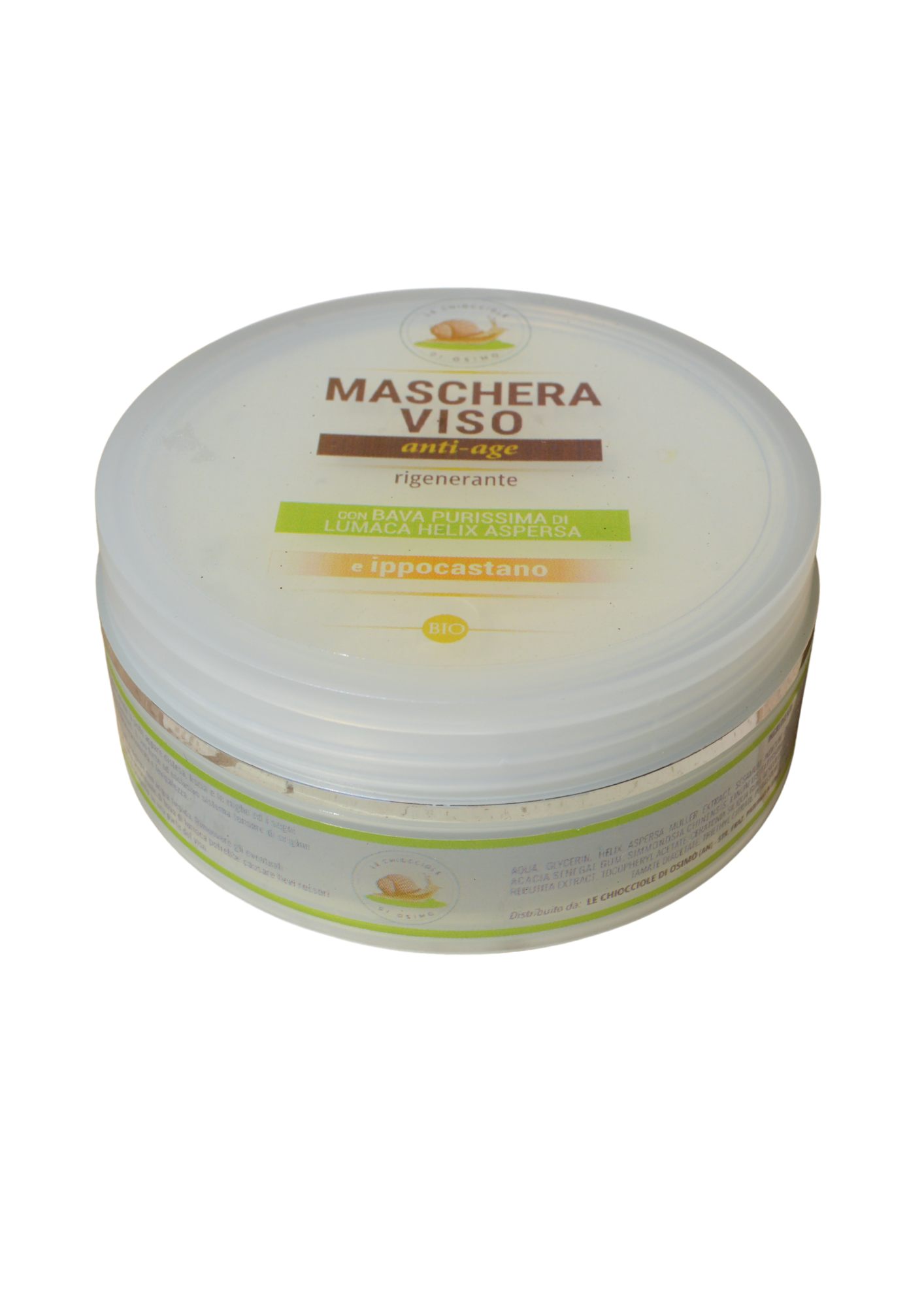 Maschera viso con bava di lumaca rigenerante e antiage per pelle tonica e levigata