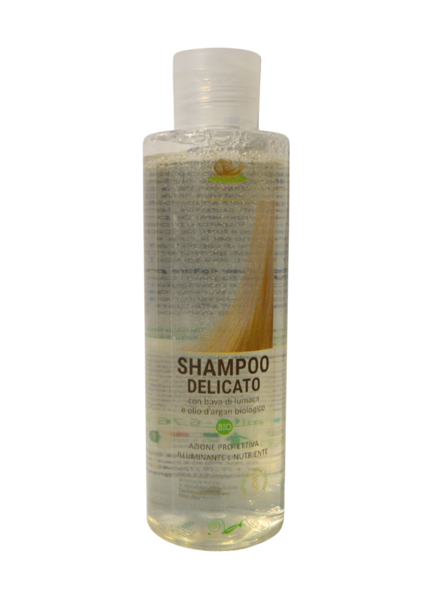 Shampoo delicato con bava di lumaca lenitivo e rinforzante per capelli e cuoio capelluto sensibile