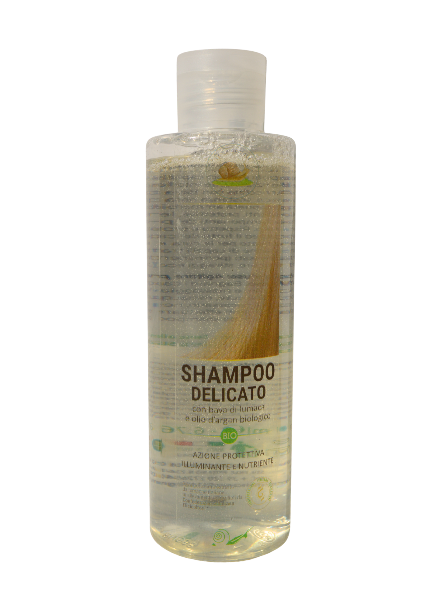 Shampoo delicato con bava di lumaca lenitivo e rinforzante per capelli e cuoio capelluto sensibile
