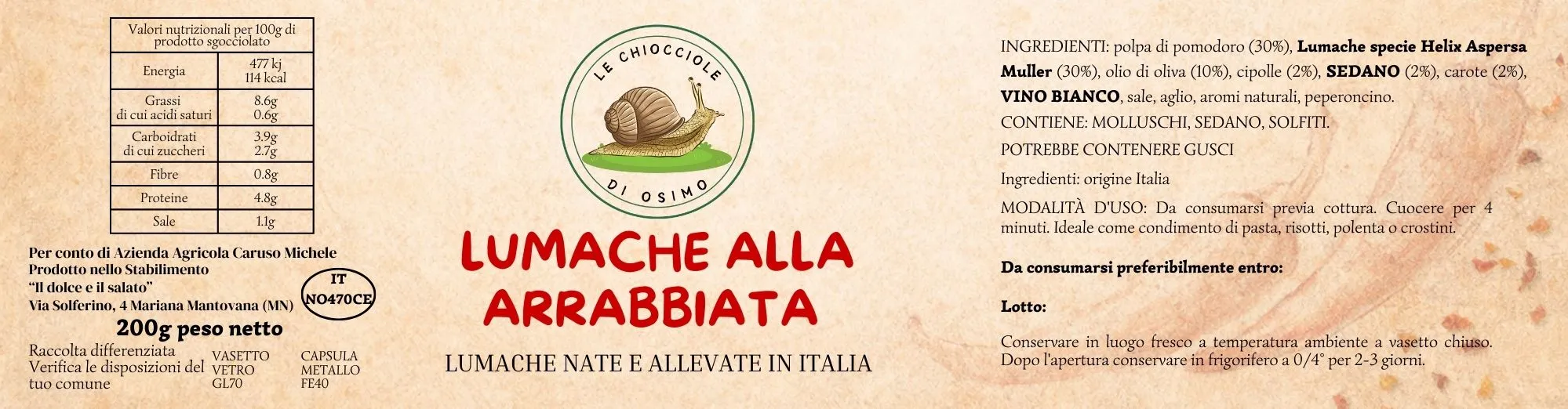 Lumache alla arrabbiata - 200g - immagine 2